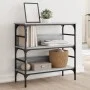 Engineered wood gray Sonoma console table 75x32x75 cm by , Side tables - Ref: Foro24-839056, Price: 50,58 €, Discount: %