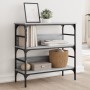 Mesa consola madera de ingeniería gris Sonoma 75x32x75 cm de , Mesas auxiliares - Ref: Foro24-839056, Precio: 51,20 €, Descue...