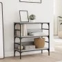 Engineered wood gray Sonoma console table 75x32x75 cm by , Side tables - Ref: Foro24-839056, Price: 50,58 €, Discount: %