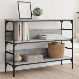 Mesa consola madera de ingeniería gris Sonoma 100x32x75 cm de , Mesas auxiliares - Ref: Foro24-839061, Precio: 64,67 €, Descu...