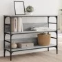 Mesa consola madera de ingeniería gris Sonoma 100x32x75 cm de , Mesas auxiliares - Ref: Foro24-839061, Precio: 64,67 €, Descu...