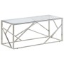 Mesa de centro plateada acero inoxidable y vidrio templado de , Mesas de centro - Ref: Foro24-349937, Precio: 146,58 €, Descu...
