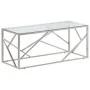 Mesa de centro plateada acero inoxidable y vidrio templado de , Mesas de centro - Ref: Foro24-349937, Precio: 143,97 €, Descu...
