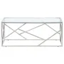 Mesa de centro plateada acero inoxidable y vidrio templado de , Mesas de centro - Ref: Foro24-349937, Precio: 143,97 €, Descu...