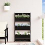 Jardinera de pared 3 niveles madera pino negro 60x18,5x110 cm de , Maceteros y jardineras - Ref: Foro24-825118, Precio: 87,82...
