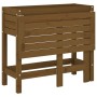 Jardinera con tapa plegable madera maciza de pino marrón miel de , Maceteros y jardineras - Ref: Foro24-825124, Precio: 97,99...