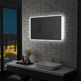 Espejo de pared de baño con LED 100x60 cm de vidaXL, Espejos - Ref: Foro24-144728, Precio: 131,14 €, Descuento: %