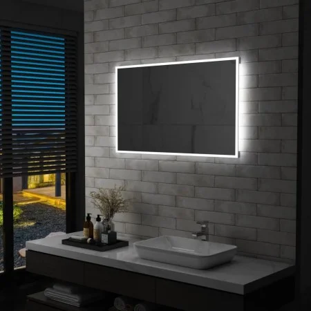 Espejo de pared de baño con LED 100x60 cm de vidaXL, Espejos - Ref: Foro24-144728, Precio: 131,14 €, Descuento: %