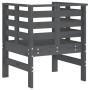 Sillas de jardín 2 uds madera maciza pino gris 61,5x53x71 cm de , Sillas de jardín - Ref: Foro24-825130, Precio: 149,23 €, De...