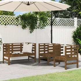 Juego de muebles jardín 3 pzas madera maciza pino marrón miel de , Conjuntos de jardín - Ref: Foro24-825145, Precio: 178,44 €...