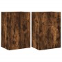 Muebles de TV de pared 2 uds madera roble ahumado 40,5x30x60 cm de , Muebles TV - Ref: Foro24-836919, Precio: 66,94 €, Descue...