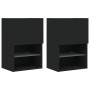 Muebles de TV con luces LED 2 uds negro 40,5x30x60 cm de , Muebles TV - Ref: Foro24-837032, Precio: 89,89 €, Descuento: %