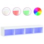 Muebles de TV con luces LED 2 uds blanco 80x30x30 cm de , Muebles TV - Ref: Foro24-837142, Precio: 74,06 €, Descuento: %