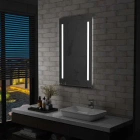 Espejo de pared de baño con LED y estante 60x100 cm de vidaXL, Espejos - Ref: Foro24-144716, Precio: 78,35 €, Descuento: %
