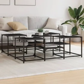 Couchtisch aus Holzwerkstoff schwarz 121x121x40 cm von , Couchtisch - Ref: Foro24-839068, Preis: 72,26 €, Rabatt: %