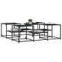 Mesa de centro madera de ingeniería negro 121x121x40 cm de , Mesas de centro - Ref: Foro24-839068, Precio: 72,26 €, Descuento: %