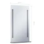 Espejo de pared de baño con LED y estante 60x100 cm de vidaXL, Espejos - Ref: Foro24-144716, Precio: 78,35 €, Descuento: %