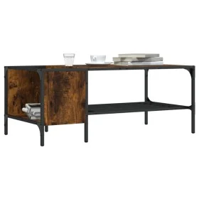 Mesa centro estante madera ingeniería roble ahumado 100x51x40cm de , Mesas de centro - Ref: Foro24-837734, Precio: 48,47 €, D...