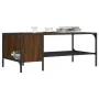 Mesa centro estante madera ingeniería roble marrón 100x51x40 cm de , Mesas de centro - Ref: Foro24-837736, Precio: 35,54 €, D...