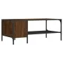 Mesa centro estante madera ingeniería roble marrón 100x51x40 cm de , Mesas de centro - Ref: Foro24-837736, Precio: 35,54 €, D...