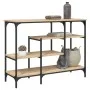 Mesa consola con estantes roble Sonoma 100x35x75 cm de , Mesas auxiliares - Ref: Foro24-837788, Precio: 64,69 €, Descuento: %
