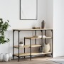 Mesa consola con estantes roble Sonoma 100x35x75 cm de , Mesas auxiliares - Ref: Foro24-837788, Precio: 65,41 €, Descuento: %