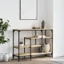 Mesa consola con estantes roble Sonoma 100x35x75 cm de , Mesas auxiliares - Ref: Foro24-837788, Precio: 64,69 €, Descuento: %