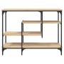 Mesa consola con estantes roble Sonoma 100x35x75 cm de , Mesas auxiliares - Ref: Foro24-837788, Precio: 65,41 €, Descuento: %