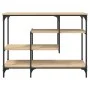 Mesa consola con estantes roble Sonoma 100x35x75 cm de , Mesas auxiliares - Ref: Foro24-837788, Precio: 64,69 €, Descuento: %