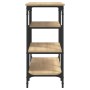 Mesa consola con estantes roble Sonoma 100x35x75 cm de , Mesas auxiliares - Ref: Foro24-837788, Precio: 65,41 €, Descuento: %