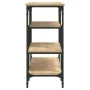 Mesa consola con estantes roble Sonoma 100x35x75 cm de , Mesas auxiliares - Ref: Foro24-837788, Precio: 64,69 €, Descuento: %