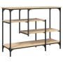 Mesa consola con estantes roble Sonoma 100x35x75 cm de , Mesas auxiliares - Ref: Foro24-837788, Precio: 65,41 €, Descuento: %