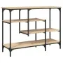 Mesa consola con estantes roble Sonoma 100x35x75 cm de , Mesas auxiliares - Ref: Foro24-837788, Precio: 64,69 €, Descuento: %