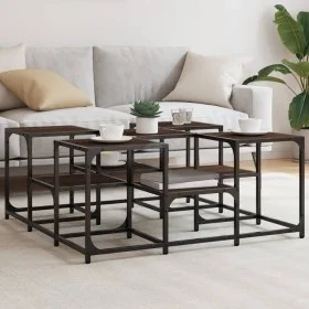 Mesa de centro madera de ingeniería roble marrón 91x91x40 cm de , Mesas de centro - Ref: Foro24-839077, Precio: 57,93 €, Desc...