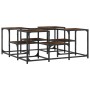 Mesa de centro madera de ingeniería roble ahumado 91x91x40 cm de , Mesas de centro - Ref: Foro24-839075, Precio: 56,46 €, Des...