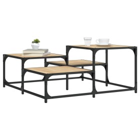 Mesa de centro madera ingeniería roble Sonoma 87,5x87,5x40 cm de , Mesas de centro - Ref: Foro24-837743, Precio: 41,62 €, Des...
