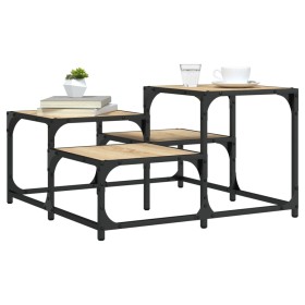 Mesa de centro madera de ingeniería roble Sonoma 68x68x40 cm de , Mesas de centro - Ref: Foro24-837748, Precio: 39,51 €, Desc...