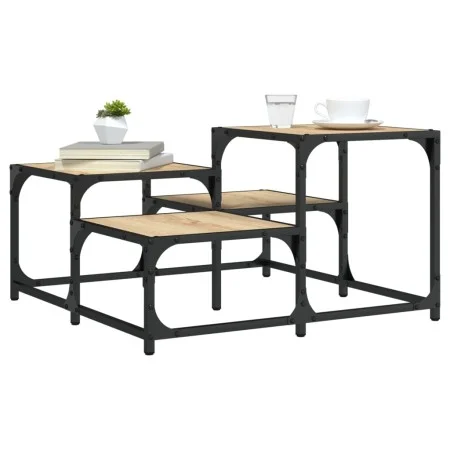 Mesa de centro madera de ingeniería roble Sonoma 68x68x40 cm de , Mesas de centro - Ref: Foro24-837748, Precio: 35,20 €, Desc...