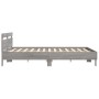 Cama con cabecero madera de ingeniería gris Sonoma 160x200 cm de , Camas y somieres - Ref: Foro24-3207411, Precio: 162,75 €, ...