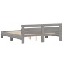 Cama con cabecero madera de ingeniería gris Sonoma 160x200 cm de , Camas y somieres - Ref: Foro24-3207411, Precio: 162,75 €, ...
