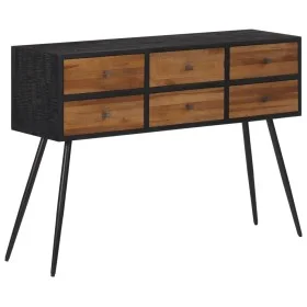 Mesa consola con cajones teca maciza reciclada 116x30x76 cm de , Cajoneras - Ref: Foro24-358525, Precio: 196,44 €, Descuento: %