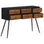 Solid recycled teak console table with drawers 116x30x76 cm by , Drawers - Ref: Foro24-358525, Price: 196,44 €, Discount: %