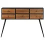 Mesa consola con cajones teca maciza reciclada 116x30x76 cm de , Cajoneras - Ref: Foro24-358525, Precio: 196,44 €, Descuento: %