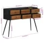 Mesa consola con cajones teca maciza reciclada 116x30x76 cm de , Cajoneras - Ref: Foro24-358525, Precio: 196,44 €, Descuento: %