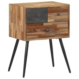 Mesita de noche madera maciza de teca 47x31,5x60 cm de , Mesitas de noche - Ref: Foro24-358538, Precio: 143,17 €, Descuento: %