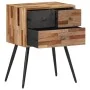Mesita de noche madera maciza de teca 47x31,5x60 cm de , Mesitas de noche - Ref: Foro24-358538, Precio: 143,17 €, Descuento: %