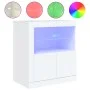 Aparador con luces LED blanco 60,5x37x67 cm de , Aparadores - Ref: Foro24-836616, Precio: 91,21 €, Descuento: %
