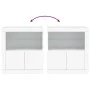 Aparador con luces LED blanco 60,5x37x67 cm de , Aparadores - Ref: Foro24-836616, Precio: 91,21 €, Descuento: %