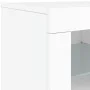Aparador con luces LED blanco 60,5x37x67 cm de , Aparadores - Ref: Foro24-836616, Precio: 91,21 €, Descuento: %