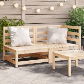 Solid pine wood 2-seater garden sofa by , Modular outdoor sofas - Ref: Foro24-837942, Price: 106,09 €, Discount: %